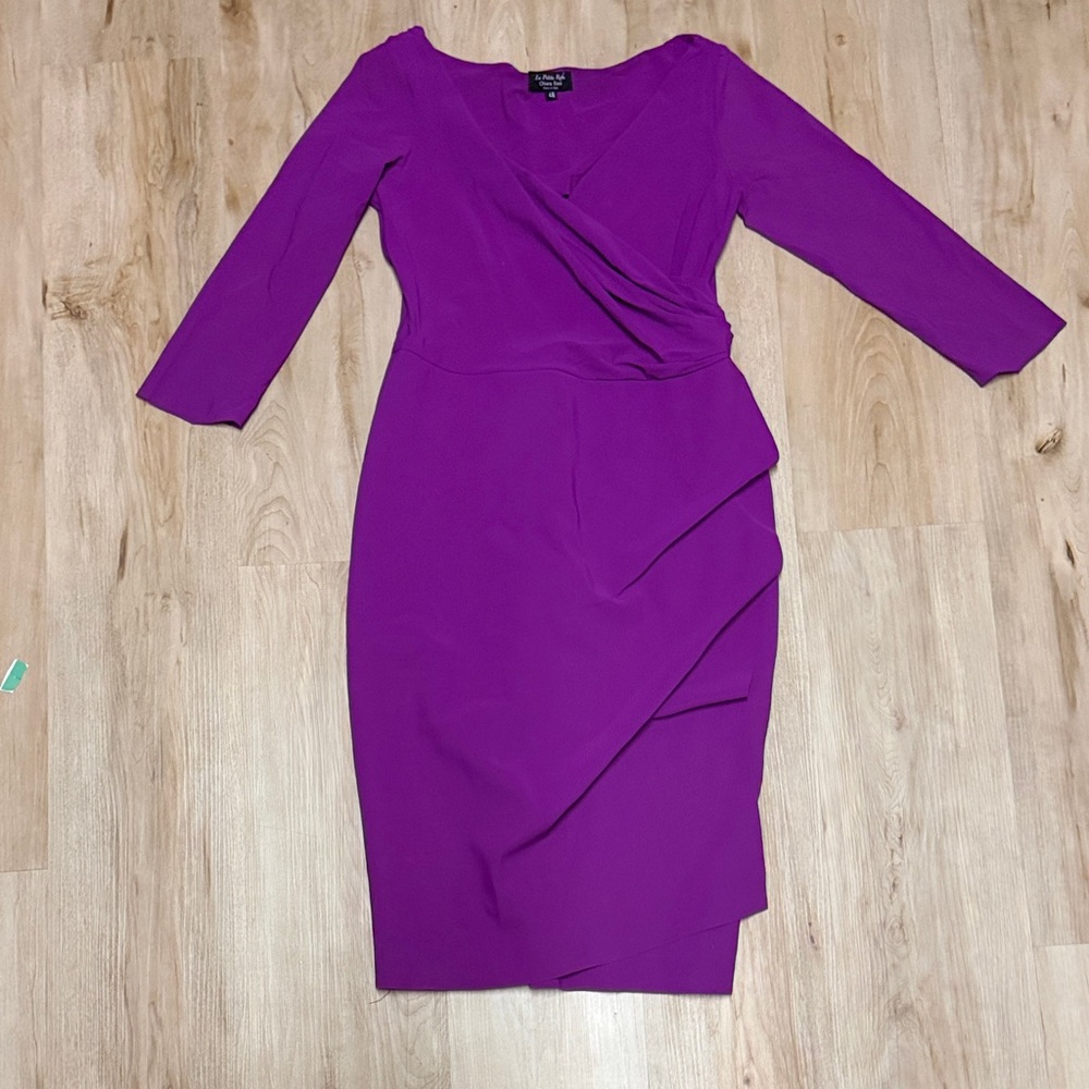 Chiara Boni Vibrant Purple Long Sleeve Dress